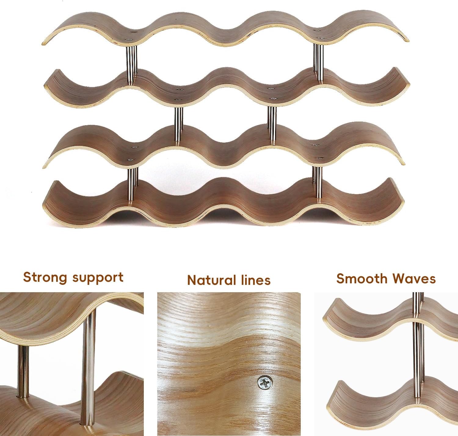14 Bottles Wine Racks Countertop 3