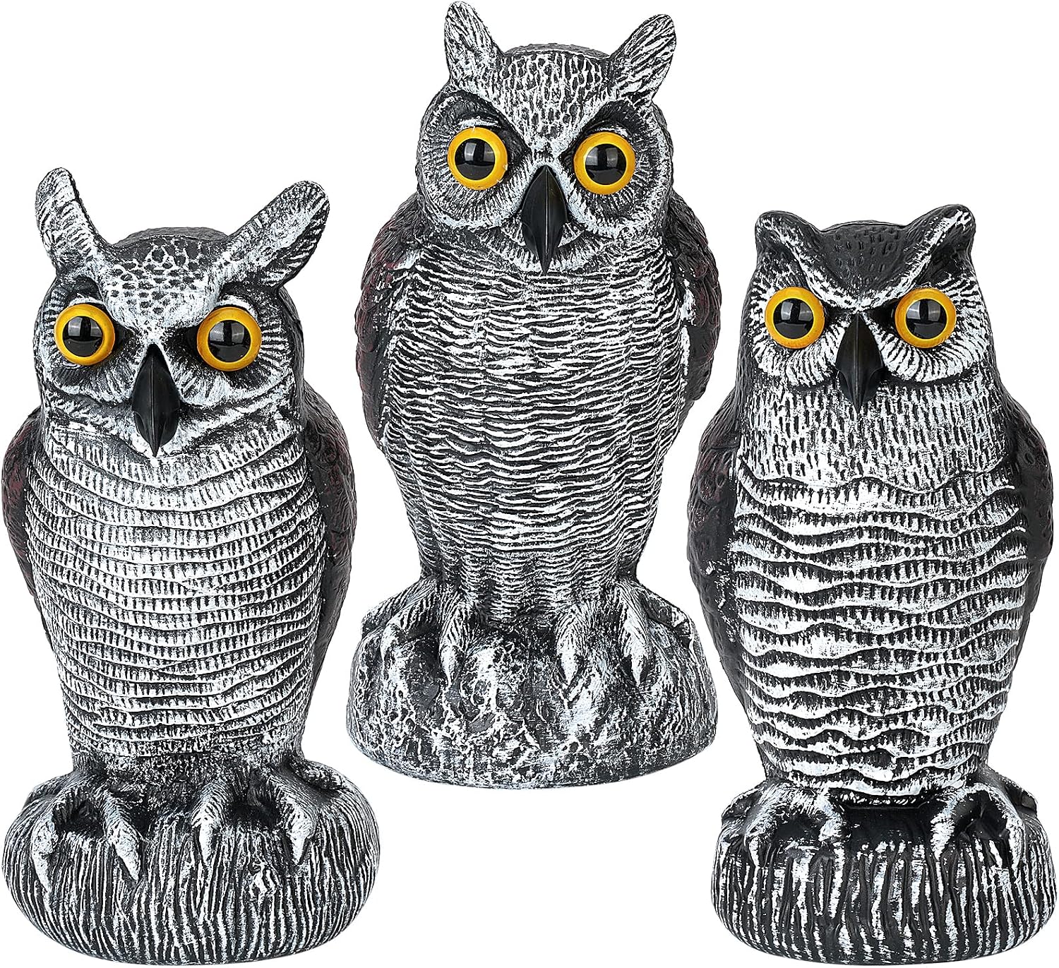 3-Pack Owl Decoys for Bird1