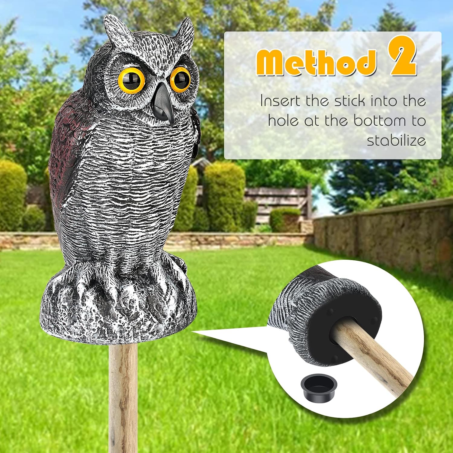 3-Pack Owl Decoys for Bird4