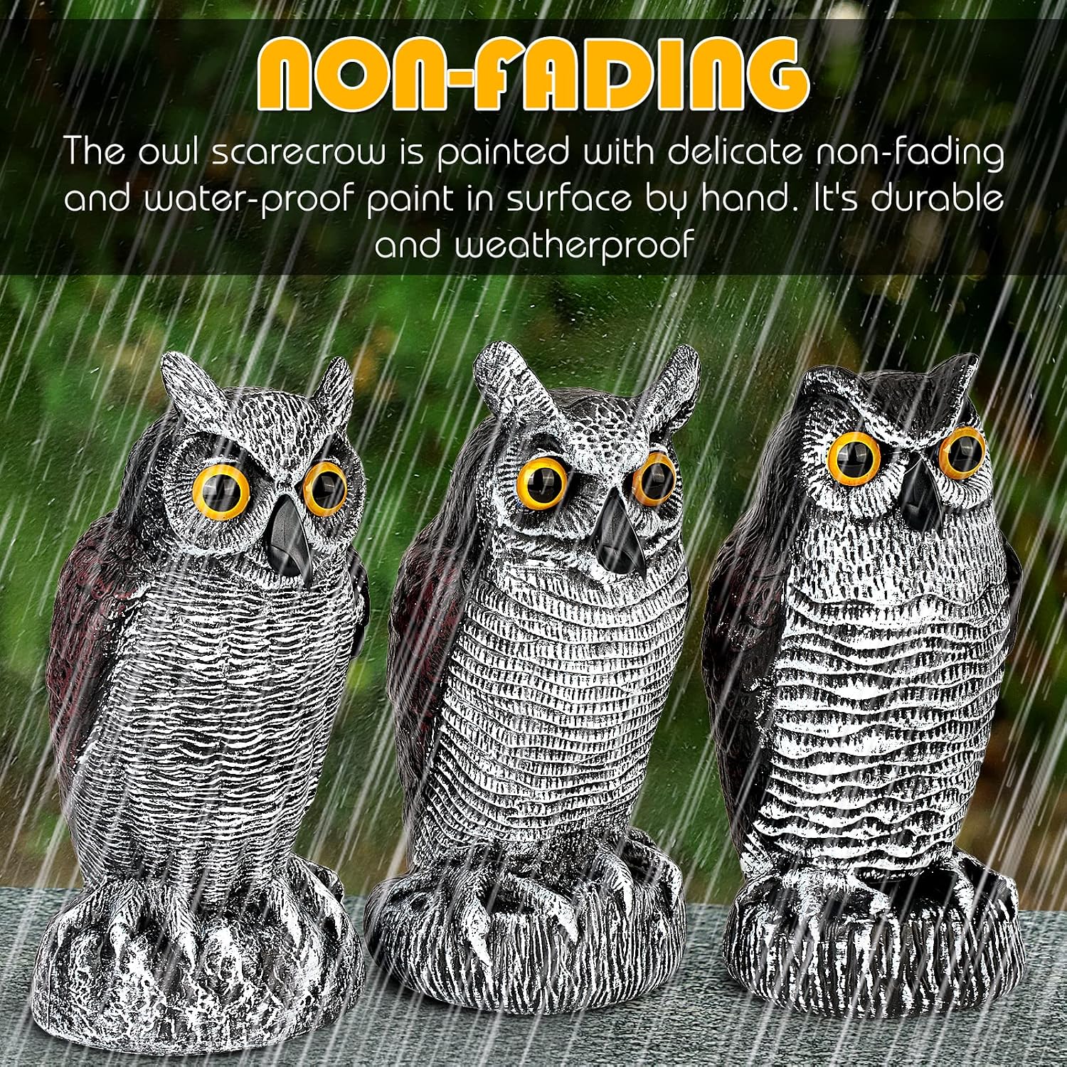 3-Pack Owl Decoys for Bird6