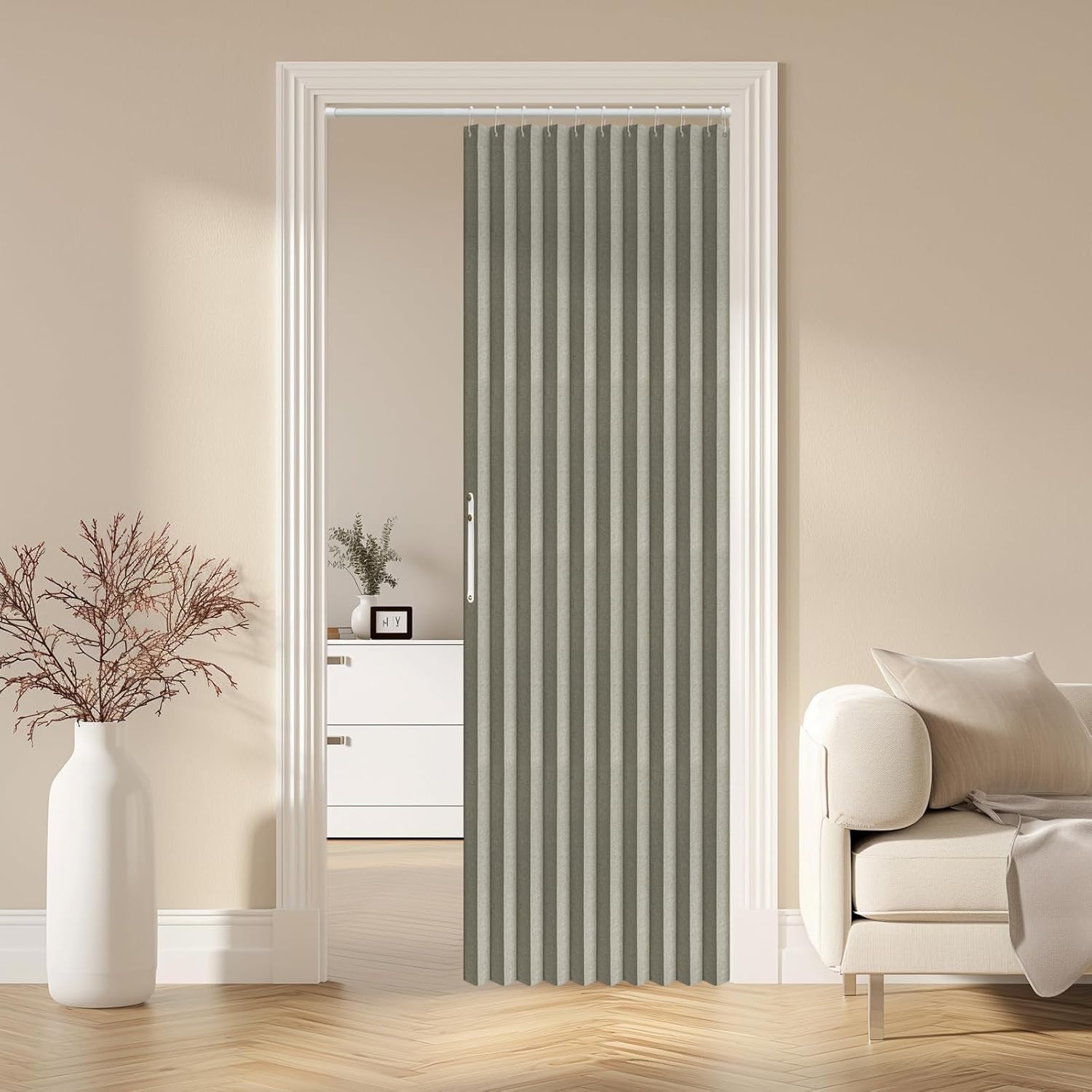 Blackout Accordion Door Magnetic Door Curtain1