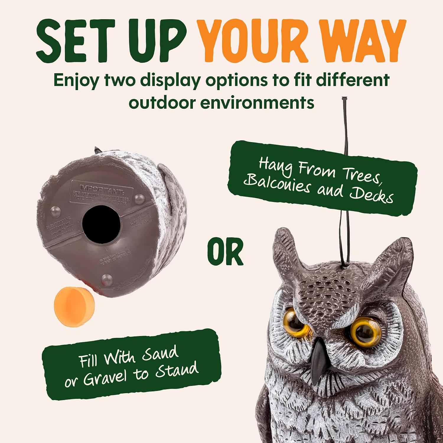 Dalen Lifelike Great Horned Owl Decoy3