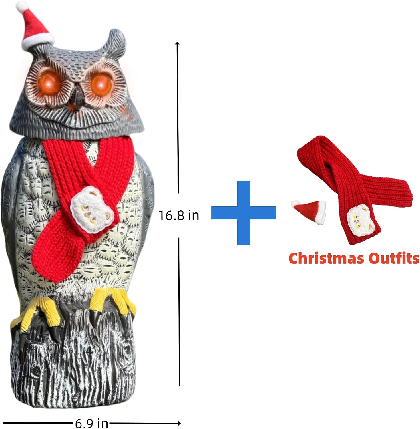 Owlsome Solar Owl with, Glowing Eyes, Rotating Head,1