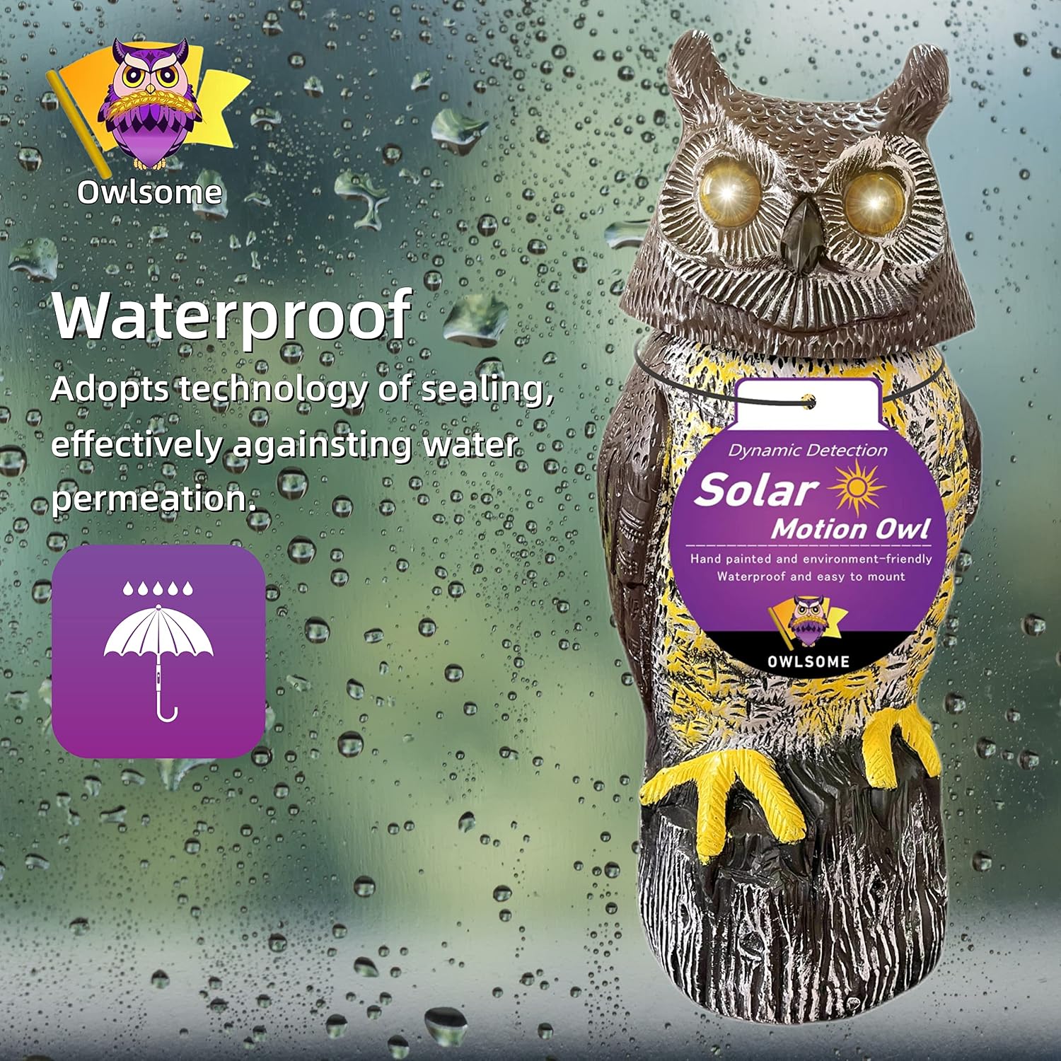 Owlsome Solar Owl with Glowing Eyes2
