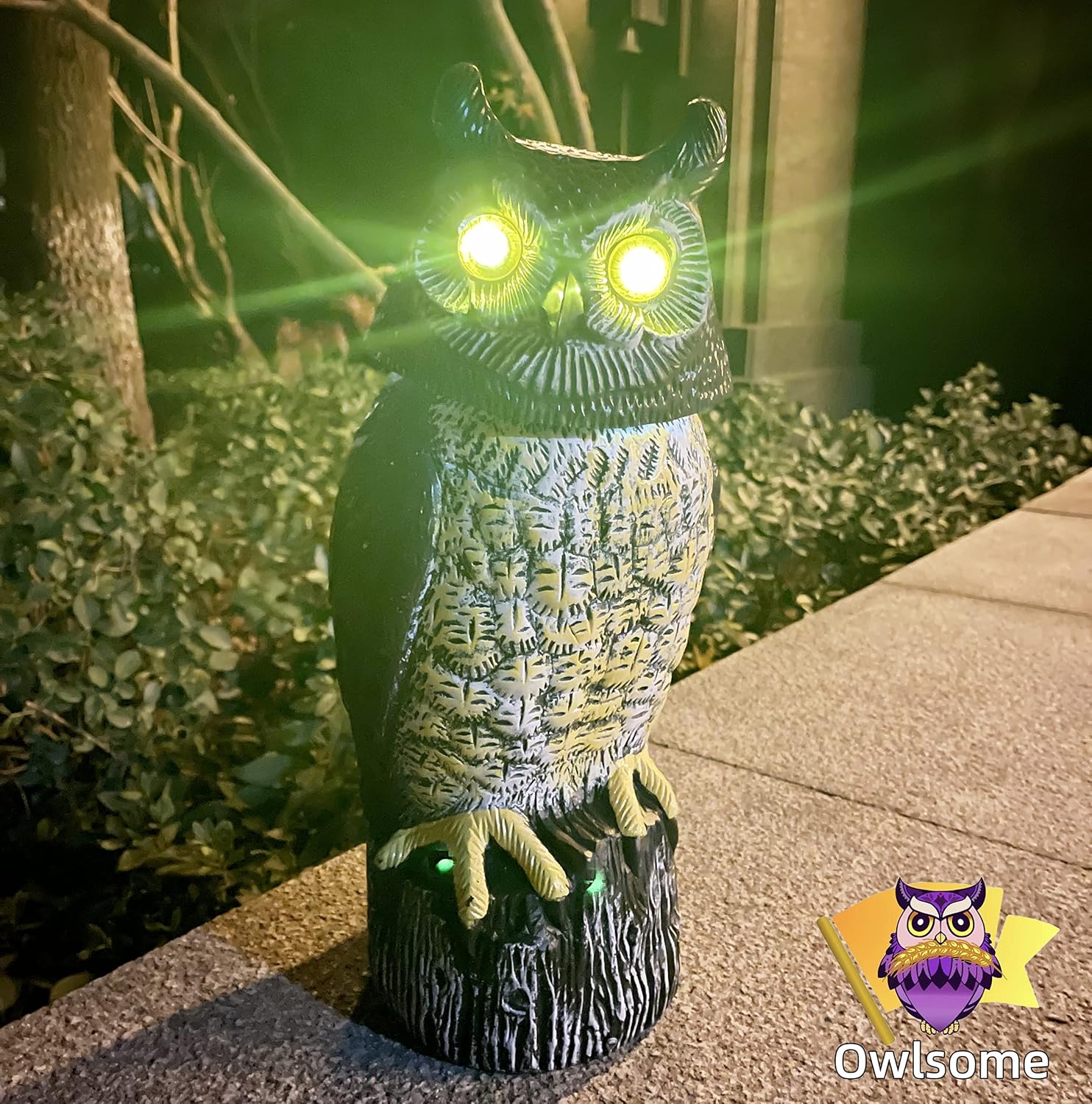 Owlsome Solar Owl with Glowing Eyes3