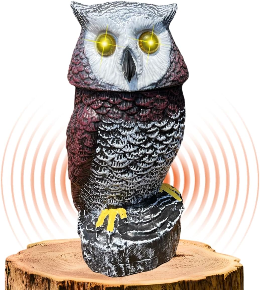 Solar Powered Garden Owl with Motion