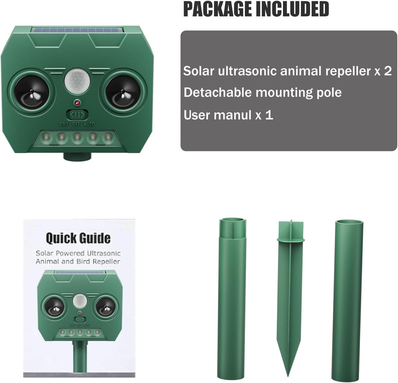 Solar Ultrasonic Animal Repellent 2 Pack4