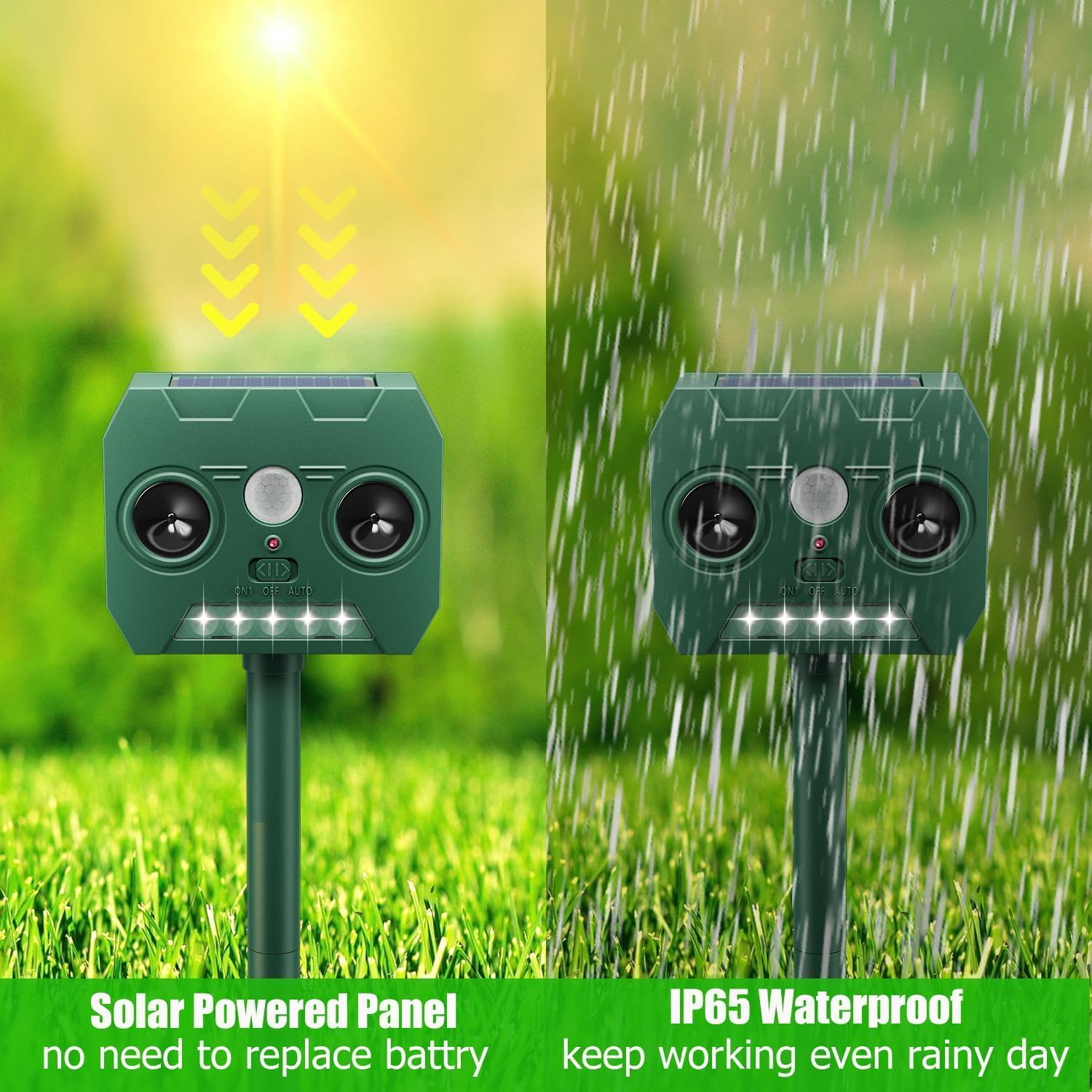 Solar Ultrasonic Animal Repellent 2 Pack5