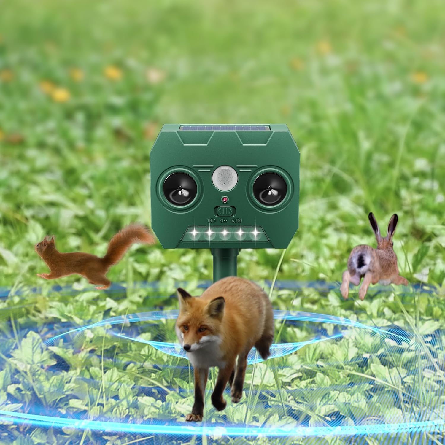Solar Ultrasonic Animal Repellent 2 Pack7