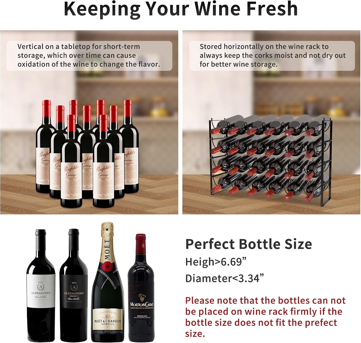 TONLEA 4 Tier Wine Rac6